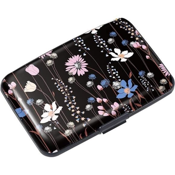 Mini Credit Card Holder, RFID Blocking Slim Hard Card Case ID Case Travel Wallet - Picture 3 of 8